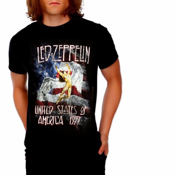 Tultex Other - Led Zeppelin US Flag 1977 Tour T-Shirt 2XL NWT